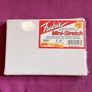 Fredrix Red Label Mini-Stretched 5x7 Artist Canvas Medium Texture 5007 NWT